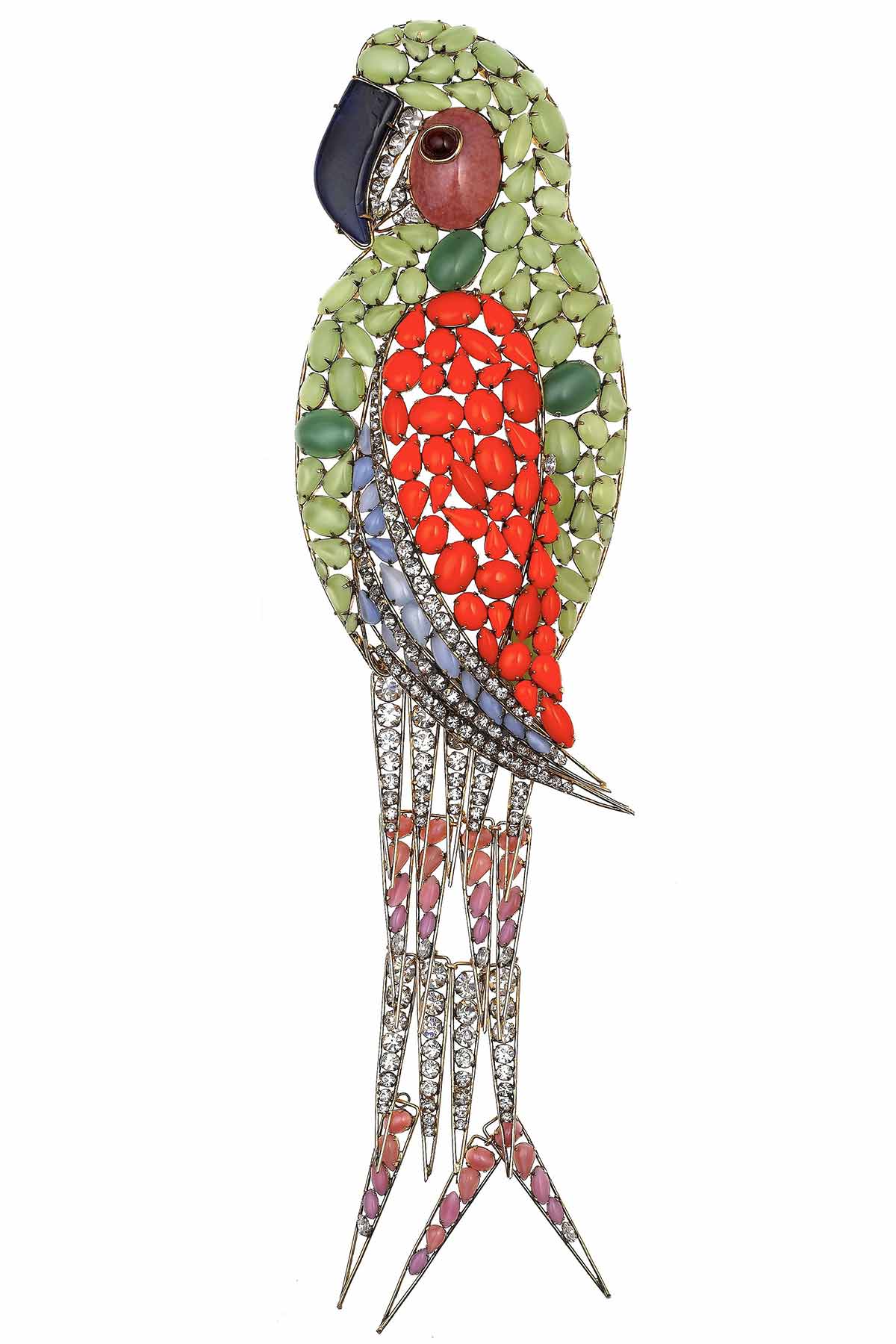 Parrot brooch, Iradji Moini for Oscar de la Renta, 1985-1990 ©Swarovski Corporate Archive