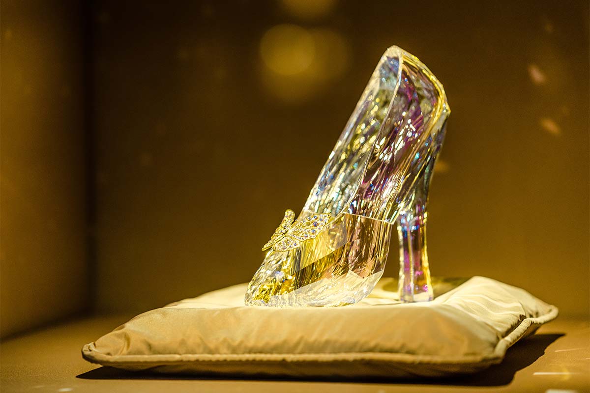 Cinderella Schuh in den  Swarovski Kristallwelten