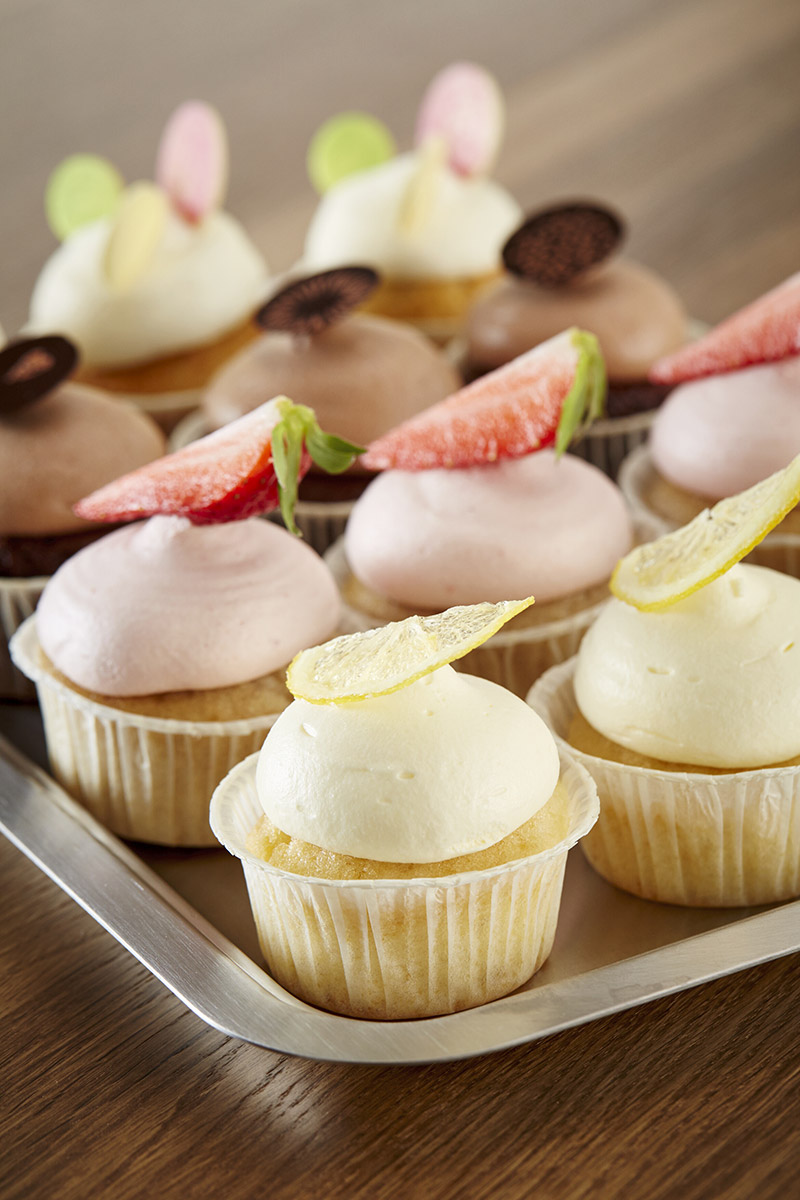 Cupcakes in verschiedenen Geschmacksrichtungen im Daniels Kristallwelten. Café & Restaurant in den Swarovski Kristallwelten